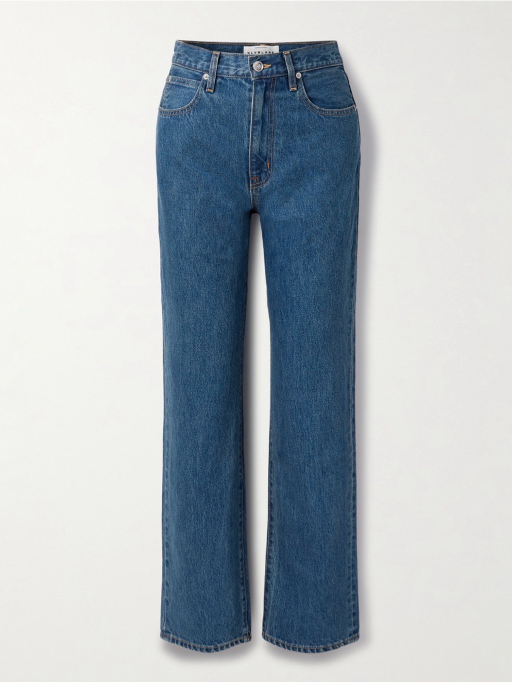 Slvrlake London High Rise Straight-Leg Women's Jeans In Dark Blue Denim Sz 26